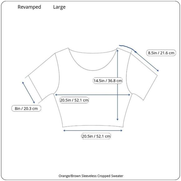 Revamped Tan Sleeveless Cropped Sweater Large - Picture 16 of 16